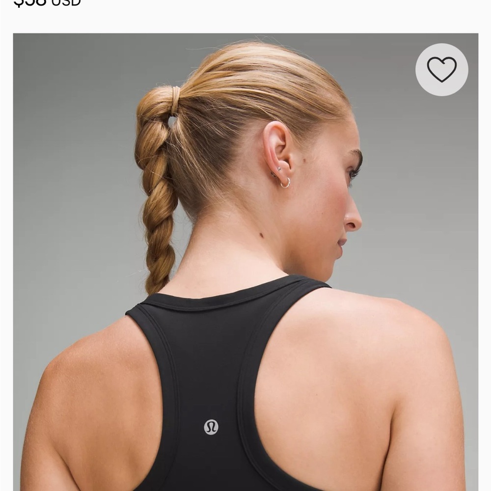 Lululemon Black Waist-Length Racerback Tank